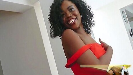 Cute Black Amateur Babe Tricked In Fake Model Audition Cumshot