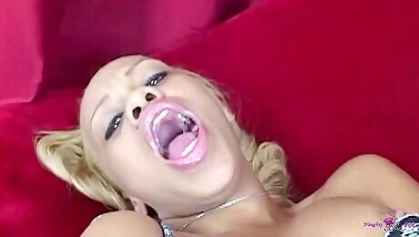 This Blonde Chick Can Hardly Contain Herself As His Bbc Plows Her Tight Ebony Slit