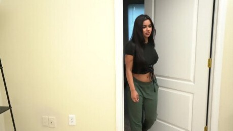 Busty Latina roommate Numi Zarah wants to be fucked in missionary