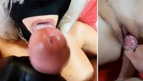 Couldnt resist to CUM inside her hot JUICY PUSSY! 