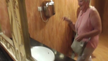 Grandmother surprised by unstoppable ejaculation in public! pornhub