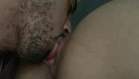 Daddy eating my pink juicy pussy and ass