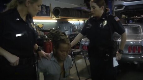Busty Cops Enjoying Huge Black Cock Of Horny Thief